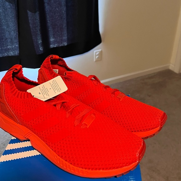 Adidas ZX Flux PK Primeknit shoes sneakers new S76497 Red October